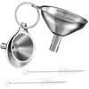 3PCS Stainless Steel Funnel Set – Metal Funnels with Handle