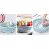 Cuenco plegable multiusos de 10 pulgadas, sin BPA, redondo, ligero,