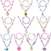 Pinkgarden Children's Jewellery for Girls 10 Sets Toddler Kids Necklace