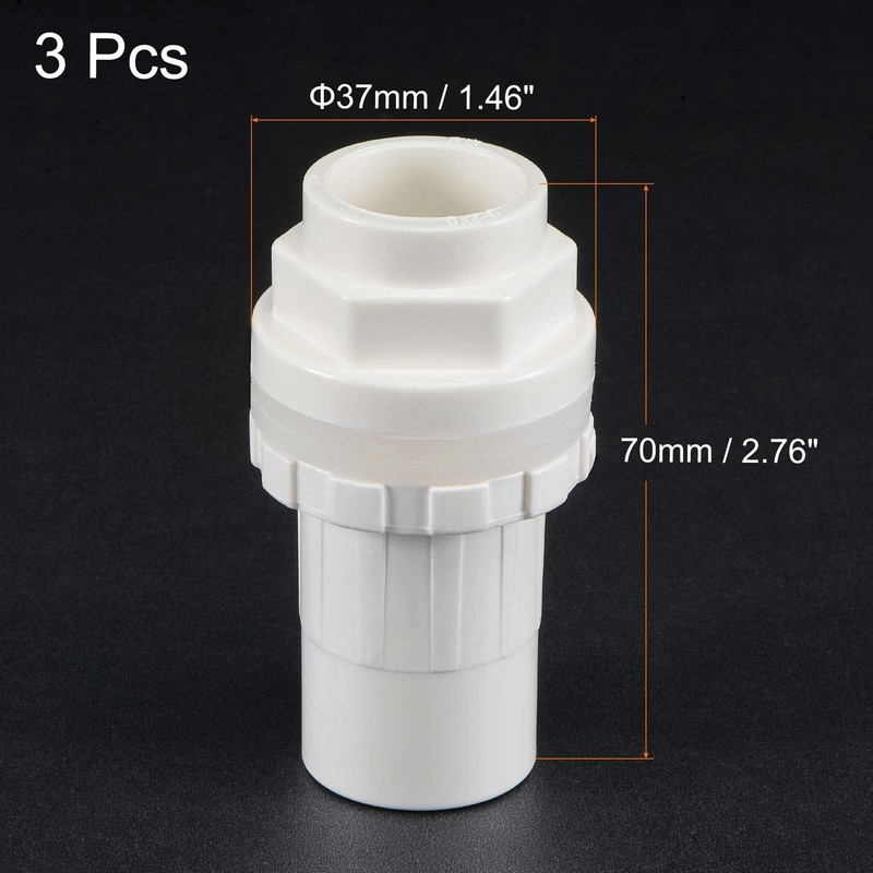 sourcing map 1/2 20mm ID PVC Water Tank Pipe Connector