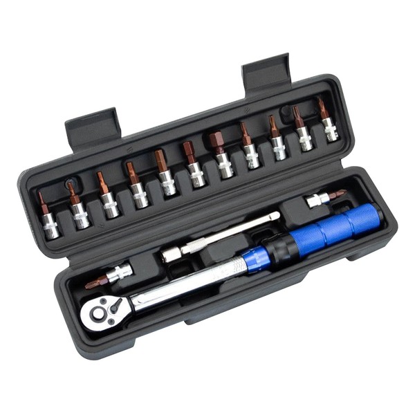 1/4 Inch Drive Torque Wrench,Bike Torque Wrench Set 2-24 Nm,15pcs