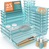 WOWBOX 25 PCS Plastic Drawer Organizer Set, 4 Sizes Desk