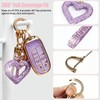 Erivis Bling Key Fob Cover with Heart Keychain for Jeep/Dodge/Chrysler