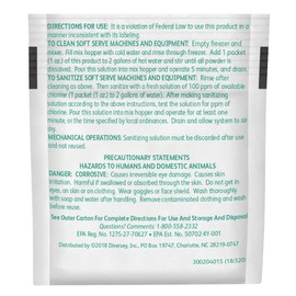 Diversey 90234 Sani-Sure Soft Serve Sanitizer & Cleaner, for Shake, Slush, Yogurt Machines & Food Service Equipment, Powder, 1-Ounce Packet