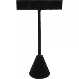 FindingKing 6 Black Velvet Earring T Stand Showcase Displays 4.75"