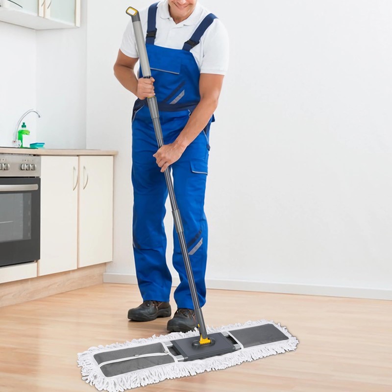 Masthome 32'' Commercial Dust Mop, 60'' Adjustable Flat Mop with