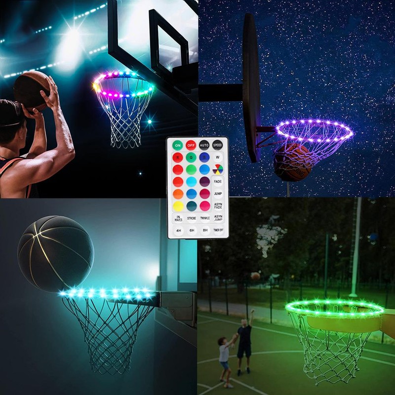 LED Basketball Hoop Lights Remote Control Basketball Rim LED Light