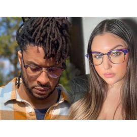 VISOONE Lightweight Blue Light Blocking Glasses Square with Anti Computer Glare for Gaming Men and Women MONTANA