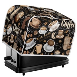 Rerteryuro Toaster Cover 4 Slice Coffee Dust-proof Small Appliance Covers for Kitchen Counter Decoration Toaster Covers Accessories Protection