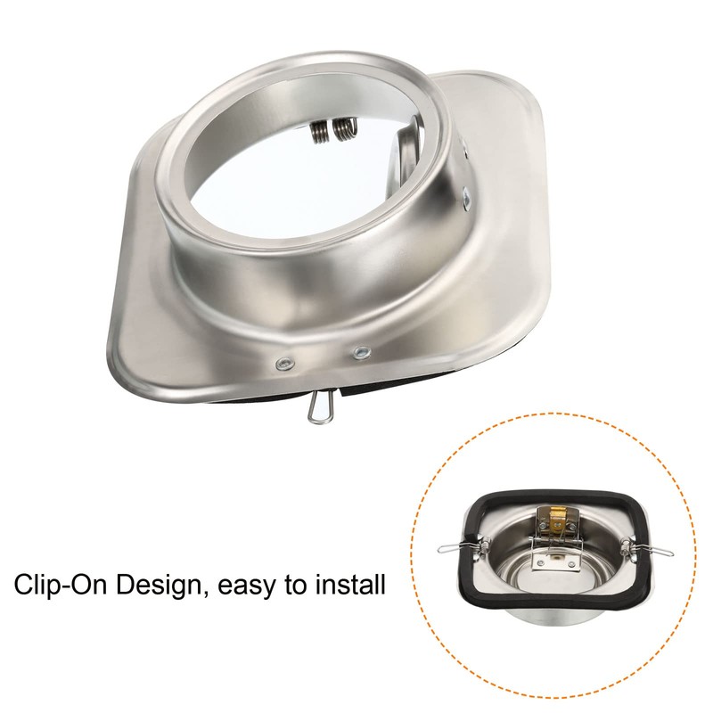 PATIKIL 4 Inch Backdraft Damper, Stainless Steel Flexible Airflow Ducting