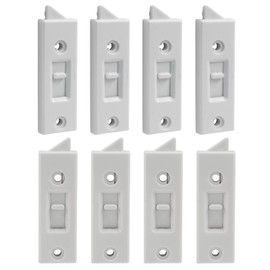 Kyuionty Window Latch Locks Replacement Window Parts and Hardware, Plastic Spring Loaded Sliding Window Tilt Latch for Home Window Accessories, Pack of 8 (White)