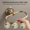 Antique Brass Towel Ring Wall Mounted 180° Rotatable 8.6 Inch