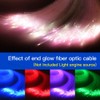 GIDERWEL Fiber Optic Cable 6.5ft 300pcs 0.03in(0.75mm) Plastic End Glow