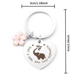 Elephant Gifts For Women Easter Gifts for Girls Elephant Keyring Keychain Small Gifts For Girls Women Friend Gifts Cute Keyring For Her Daughter Sister Friend Girlfriend Elephant Lovers Gift