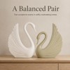 2PC Swan Statues, Heart‑Shaped Couple Sculpture for Home Tabletop Decor