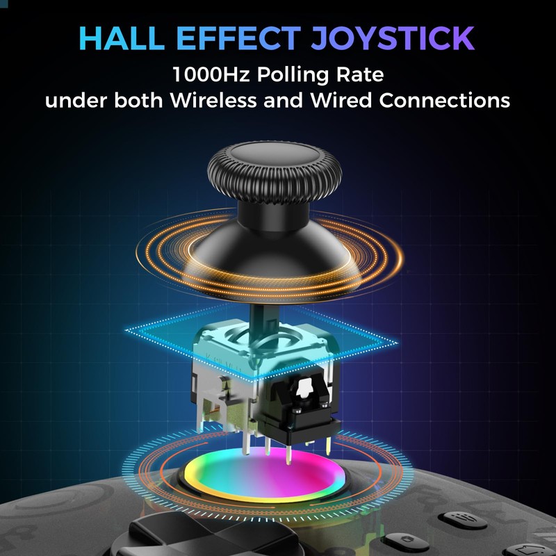 IINE Wireless Controller with Charging Dock, Pro PC Controller for
