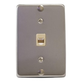 ICC Telephone Faceplate Stainless Steel in 6P6C