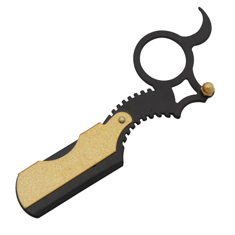 Replaceable Half Blade Straight Razor with 100 Blades, Professional Single