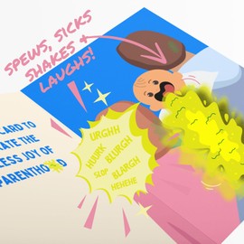 Funny Spew & Shake Baby Card – Hilarious Gag with Cheeky Humour – Sound & Motion Surprise – Perfect for New Parents, Mum or Dad – Ideal for Mother’s Day or Father’s Day