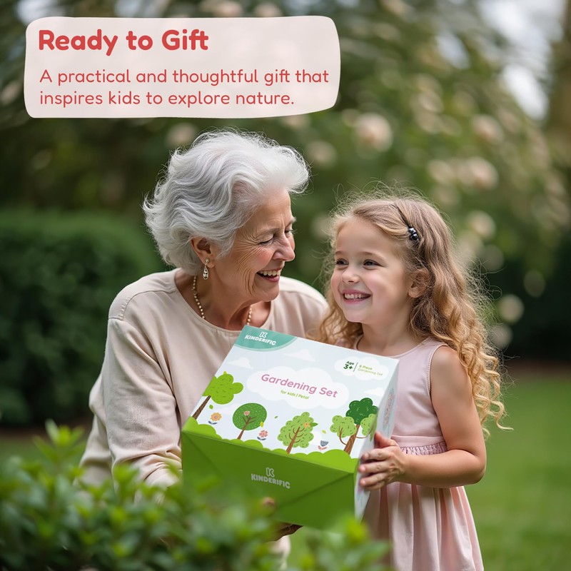 Gardening Set, Tool Kit, for Kids, STEM, Includes Tote Bag,