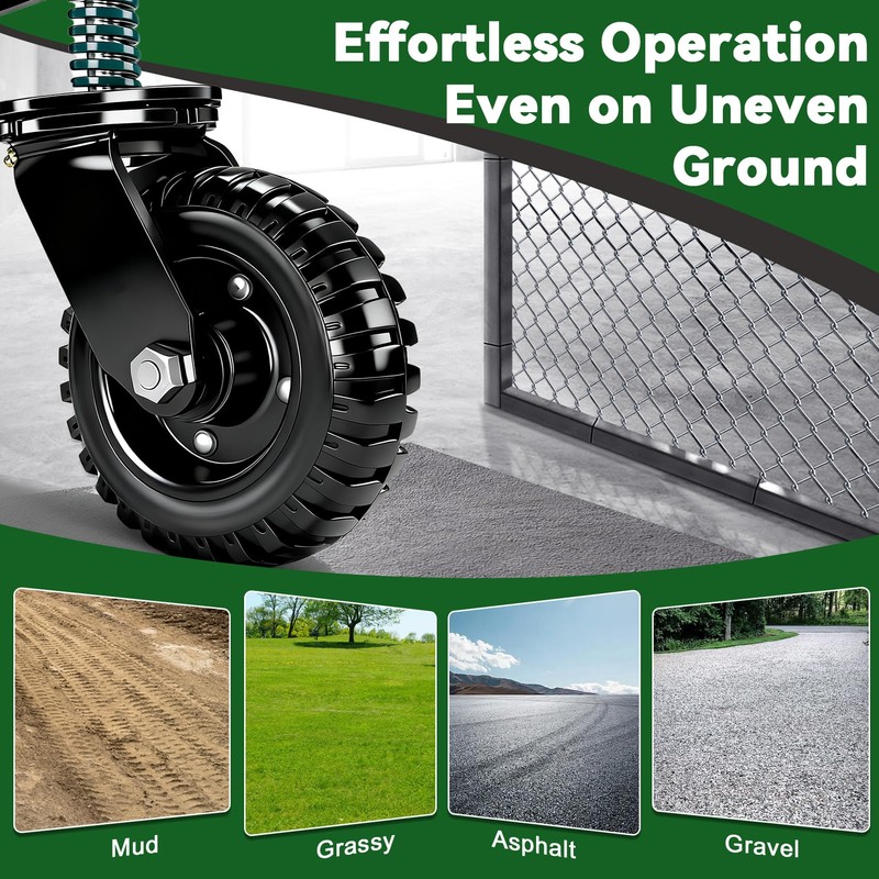 6 inch Heavy Duty Gate Wheel, with 360° Rotation