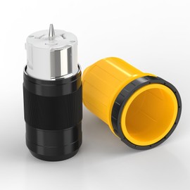 RVGUARD 50 Amp RV Power Cord Cover with Boot Inlet, Locking Shore Connector Replacement, CS6364 125/250 Volt, ETL Listed