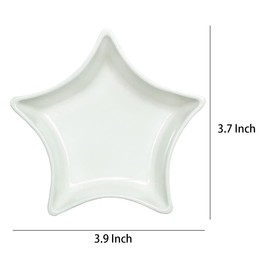 SOCOSY Star-shaped Multipurpose Ceramic Sauce Dish Seasoning Dishes Sushi Dipping Bowl Appetizer Plates Serving Dish Saucers Bowl - 3 Inches (Set of 4)