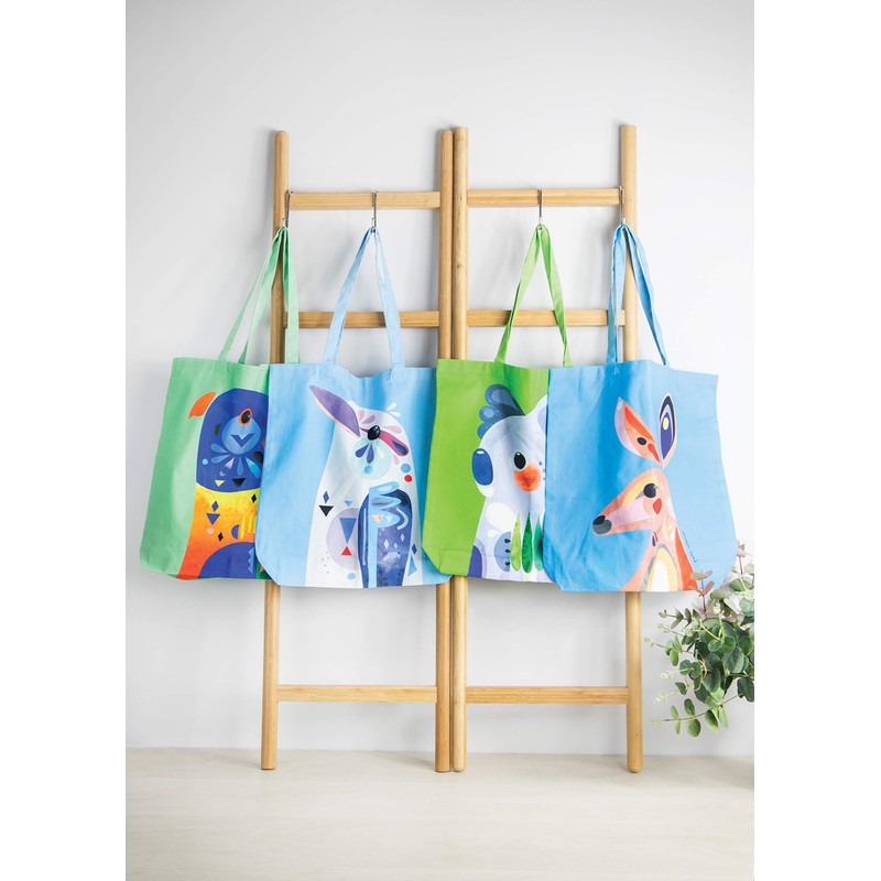 Maxwell & Williams Large Kangaroo 100% Cotton Multi Coloured Tote