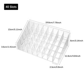 TACYKIBD Lipstick Organiser Lipstick Holder Lipstick Storage Lipstick Holder Cosmetic Organiser Make Up Organiser Acrylic Transparent Lipstick Stand (40 Places)