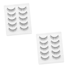 Baluue 10pairs Eyelashes Chemical Fiber Natural Eye Beauty Lashes Natural Look Lashes for Women