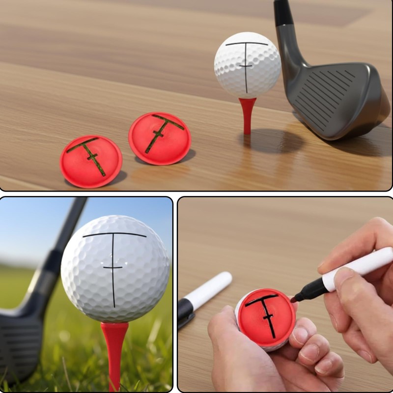 CZFSWT 4PCS Impact Ball Liner Set, Golf Ball Line Marker