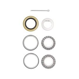 [1-Set] 2000-2200 lbs Trailer Axle Bearing Kit fits EZ Lube Spindle 1.000'', L44643/L44610, T-Washer, Cotter Pin, Double Lip Seal 12192TB with 1.250'' ID