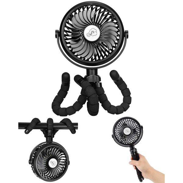 Kunkune Fan & Unlimited Uses, Small Fan, Rechargeable, 5,200 mAh,