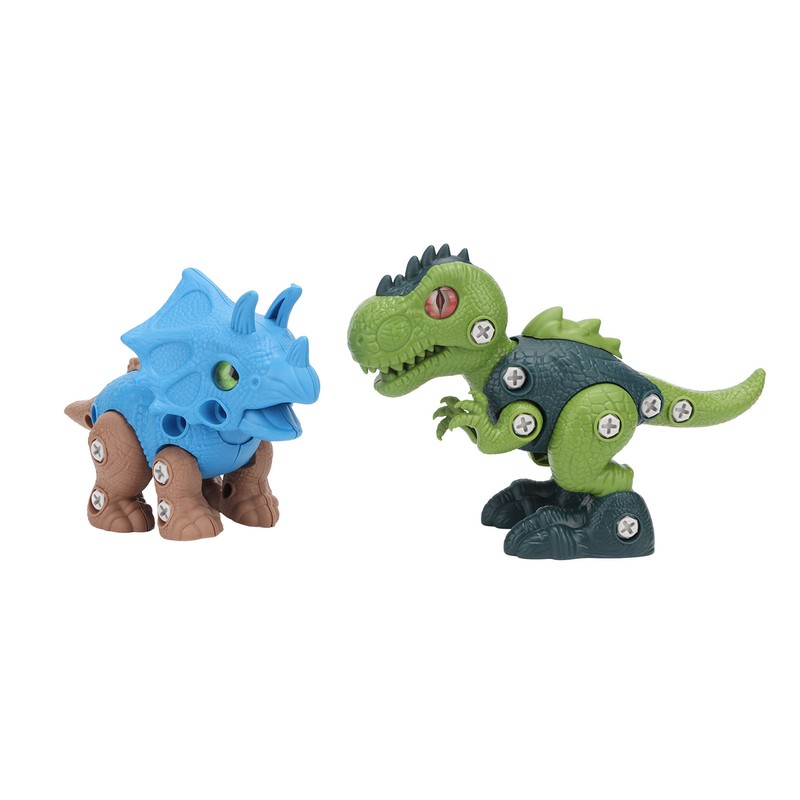 2 Sets Dinosaur Assemble Toy Develop Hand On Ability Educational