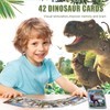 Dinosaur Flash Cards, 42 PCS Collectible Dinosaur Trading Cards for