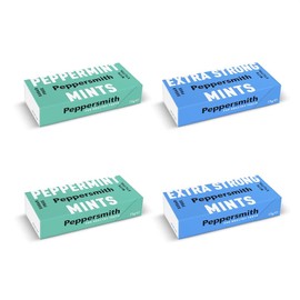 Xylitol Mint Tablet [Pepper Smith] Standard Mint Set of 2 Types, 2 Each (4 Pieces) (0.5 oz (15 g) x 4 Pieces) [Sugar-free Packaging, Made with Natural Fragrances]
