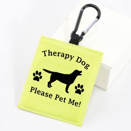 PWHAOO Therapy Dog Hang Tag Dog Alert Hanging Patches Therapy Alert Hanging Patches Hanging Dog Alert Patches (Therapy Dog ALERT)