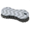 Home Basics Multi-Purpose Plastic Scrub Brush, 6.25" x 2.75" x 1.5", Gray