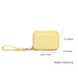 YONBEN Womens Makeup Bag Wristband Bag Nylon Pouch Lightweight Ideal For Travel And Everyday Use, Nylon/Yellow, Simple
