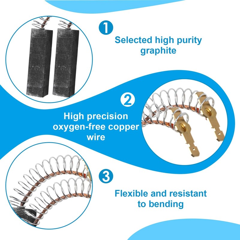 Bosch Washing Machine Carbon Brushes, 2PCS Quality Laminated Replacement Bosch