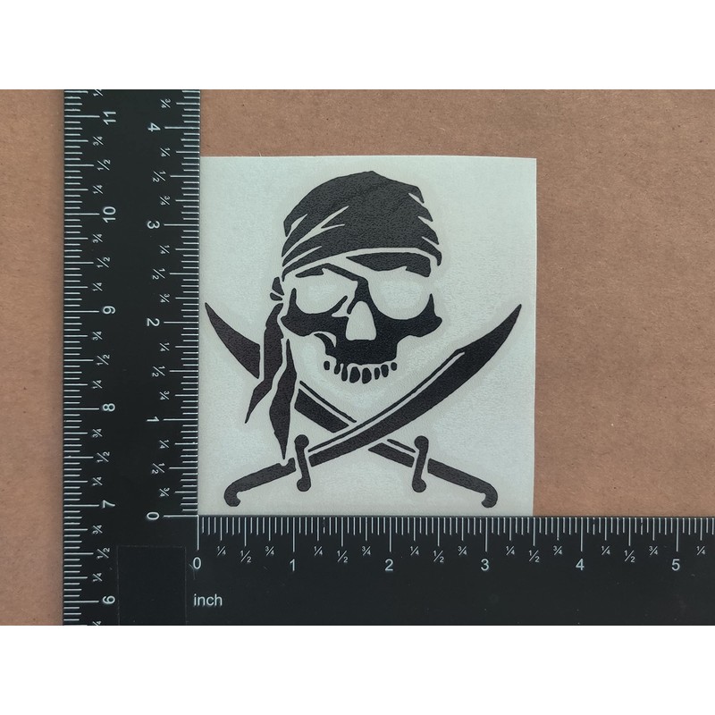 Pirate Decals 4 Pack: Skull and Swords, Pirate Ship, Pirate