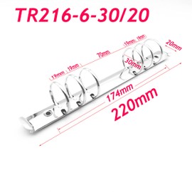 Julyun 2pcs A5 Notebook 6-Hole Ring Binder Mechanisms 3cm Diameter Silver Color Metal Clip Ring Binder DIY Fill Paper Storage Folder Accessories