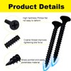 200 pcs Wood Screws, Phillips Flat Head Long Screws, Self-Tapping