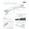 GUD Reading Glasses 5-Pack Readers Spring Hinge Reading Eyeglasses for