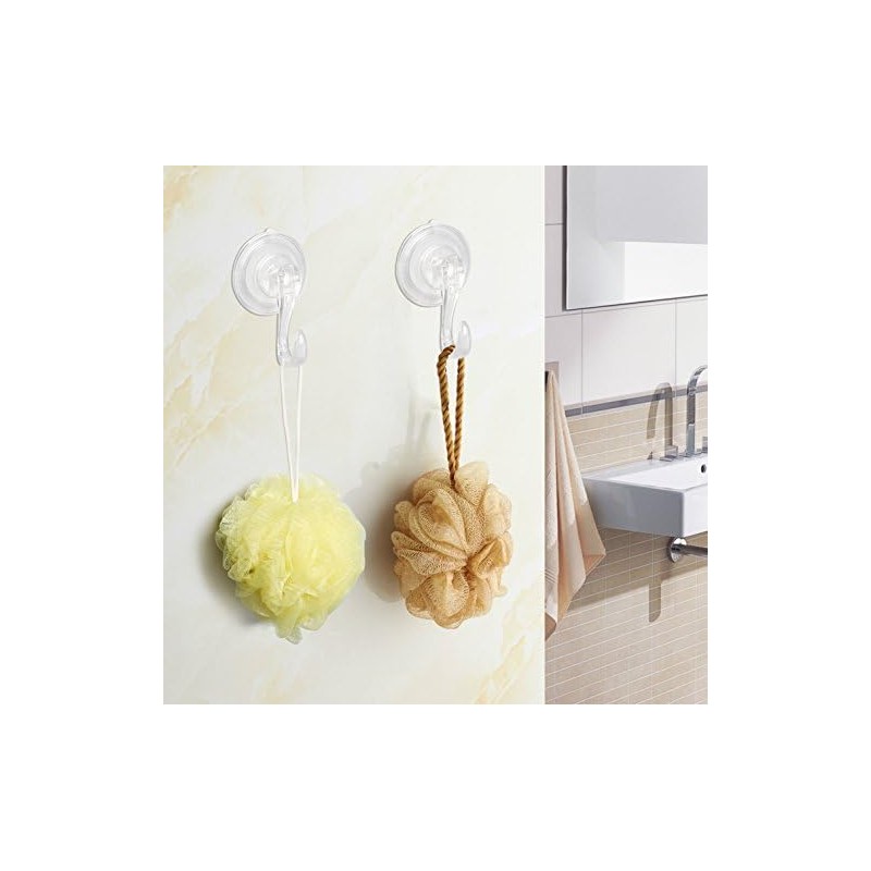 TRIXES 2PC Large Suction Cup with Plastic Hooks - Window