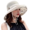 HUAMULAN Women Floral Reversible Wide Brim Sun Hats Summer UV