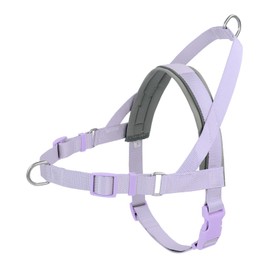 Wisedog No Pull Dog Harness - Adjustable Webbing Dog Halter Harness with Reflective Soft Padded for Large Dogs(Lilac Purple, L|Neck=18.5"-22"/Chest=27"-35.5")