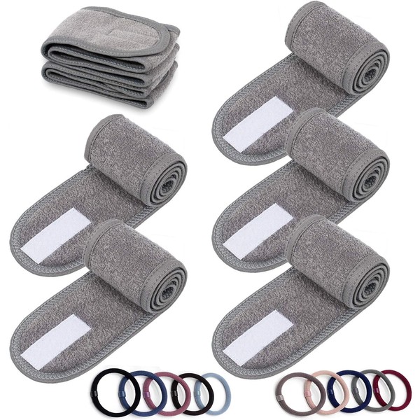 Spa Headband, Non-slip Make-up Headwraps Adjustable Face Wash Headband with