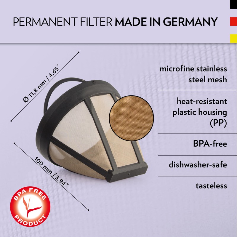 Finum Reusable and Sustainable Coffee Filter with Stainless Steel Infusing