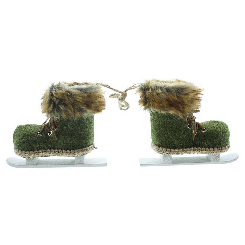 FRANK FLECHTWAREN Winter Decoration, Hanging Ice Skates, Set of 2,